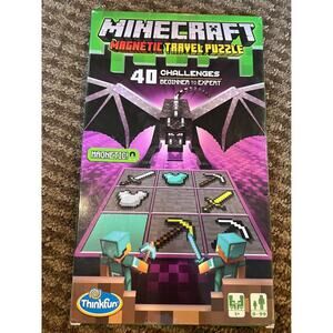 🖤Minecraft Magnetic Travel Puzzle by Thinkfun. 40 challenges. EUC!🖤